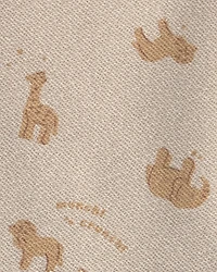 Toddler Boy 2-Piece Animal Cracker French Terry Top & Pant Set - Cream/Brown