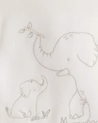 Baby 4-Piece Elephant Outfit Set - Grey/Ivory