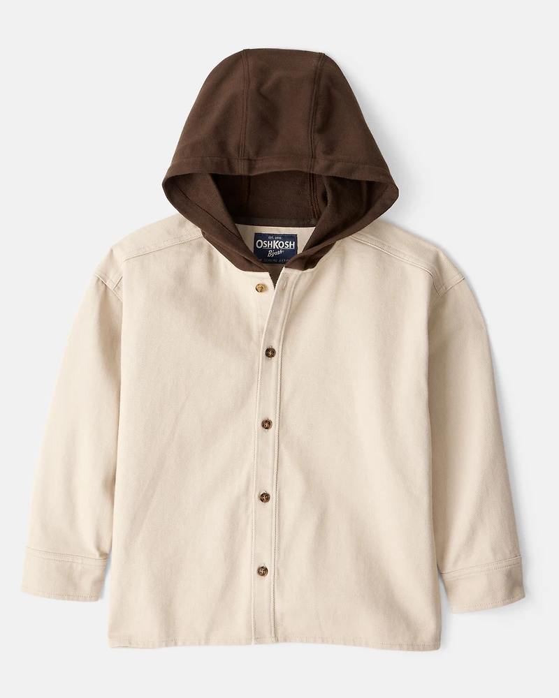 Boys Cotton Long-Sleeve Fashion Jacket - Cream