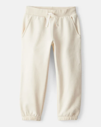 Toddler Girl DayDream Fleece Drawstring Joggers - Cream