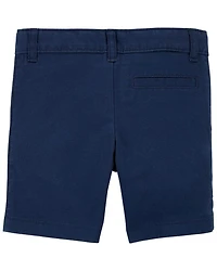 Toddler Blue Flat-Front Shorts