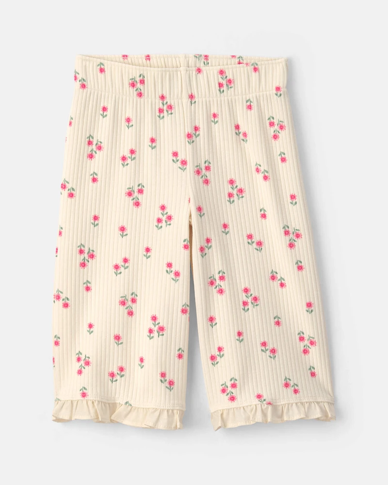 Baby Girl 2-Piece Short-Sleeve Top & Pant Set - Cream