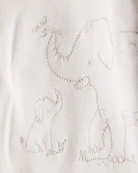 Baby 4-Piece Elephant Outfit Set - Grey/Ivory