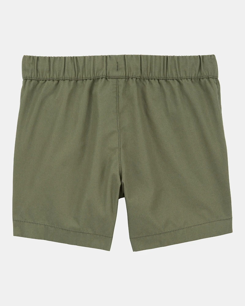 Baby Pull-On Poplin Shorts - Green