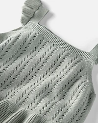Baby Girl Organic Cotton Sweater Knit Bubble
