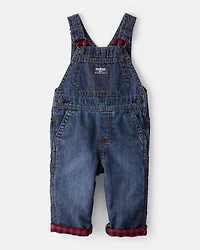 Baby Buffalo Check Overalls - Blue