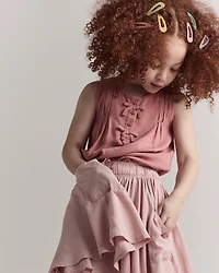 Toddler Girl Sleeveless Bow Top - Pink