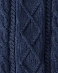 Baby Organic Cotton Cable Knit Overalls