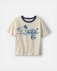 Boys 'Off-Road' Car Graphic Tee - Cream