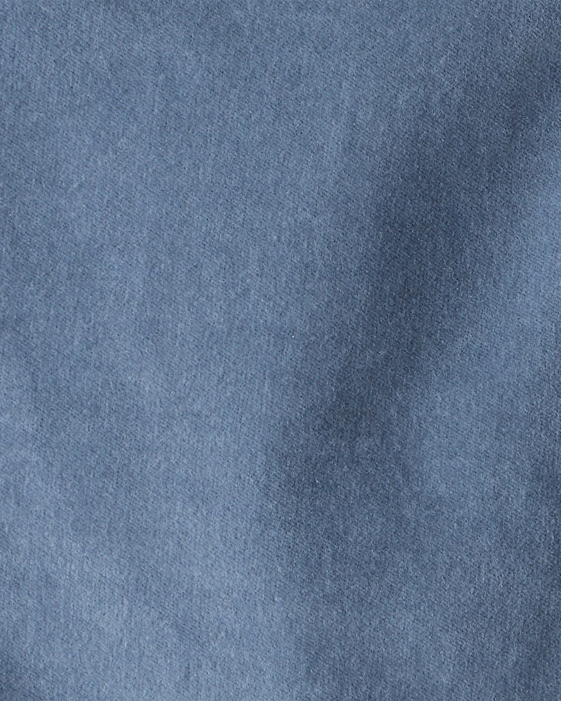 Baby Girl Velvet Flare Pants - Blue