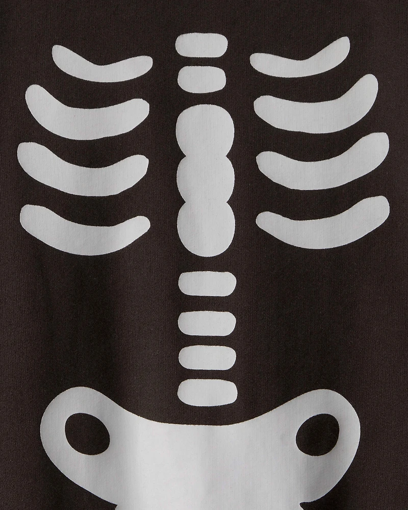 Baby Skeleton Long-Sleeve Jumpsuit - Black