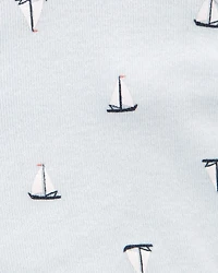 Baby Boy Preemie Sailboat Tank - Blue