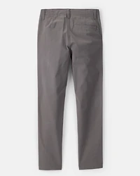 Boys Flat Front Fashion Pants - Grey