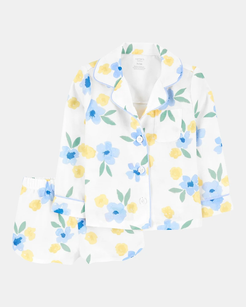 Toddler Floral Loose Fit 2-Piece Pajamas