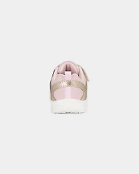 Baby Girl Every Step® First Walker Heart Color Block Sneakers - Pink/Gold