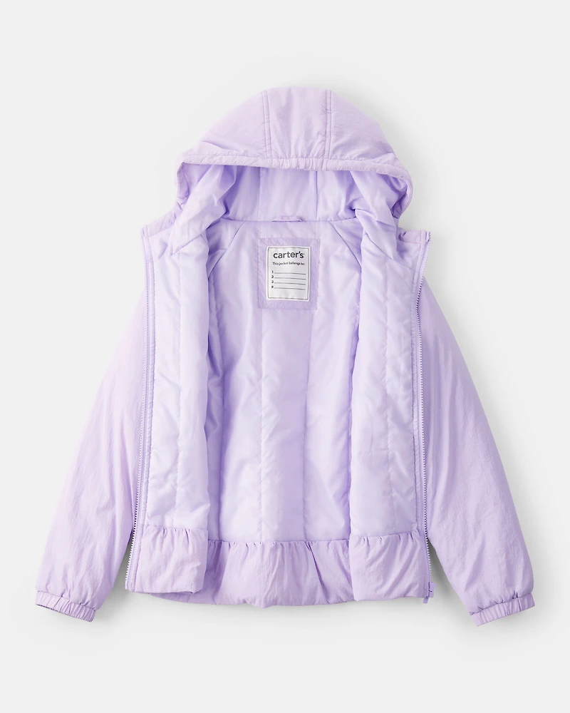 Girls Long-Sleeve Midweight Jacket - Purple