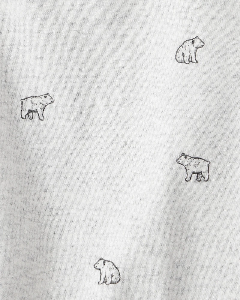 Baby 2-Piece Organic Cotton Overall Set in Bear Print