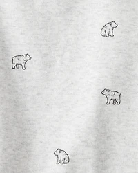 Baby 2-Piece Organic Cotton Overall Set in Bear Print