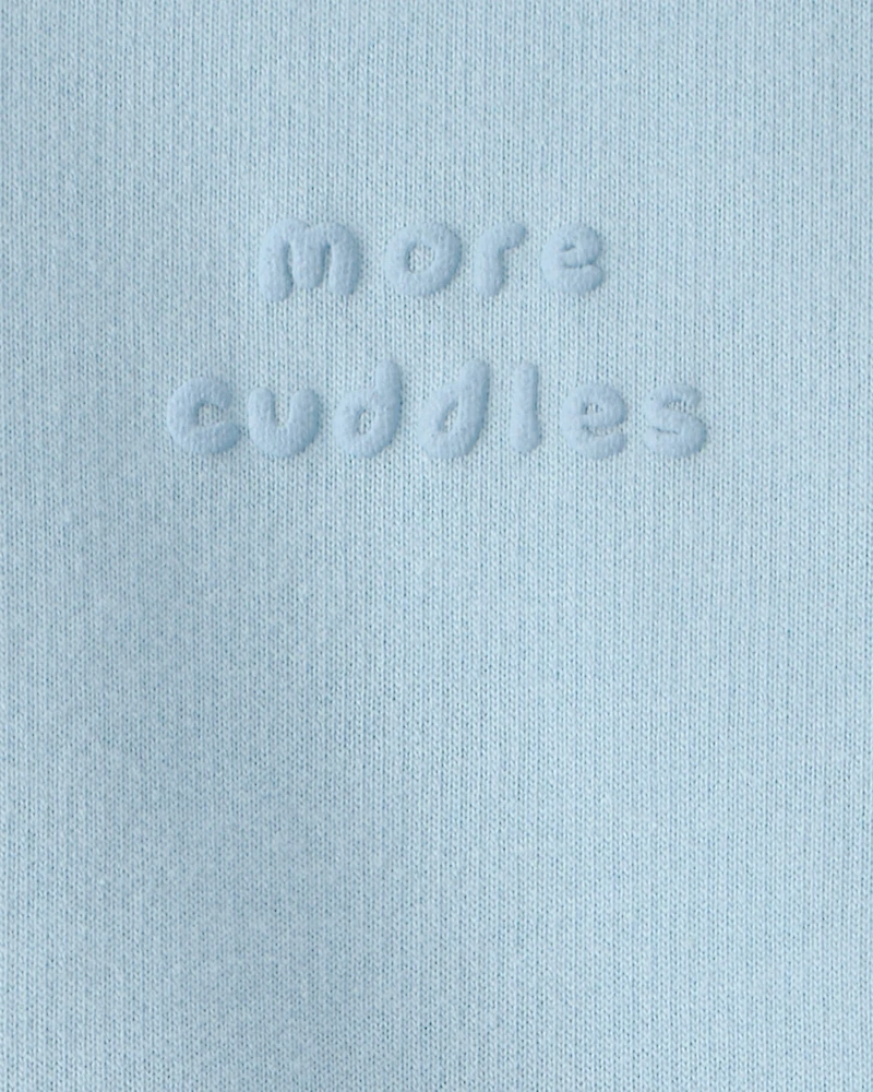 Baby 'More Cuddles' French Terry Pullover Sweatshirt - Blue