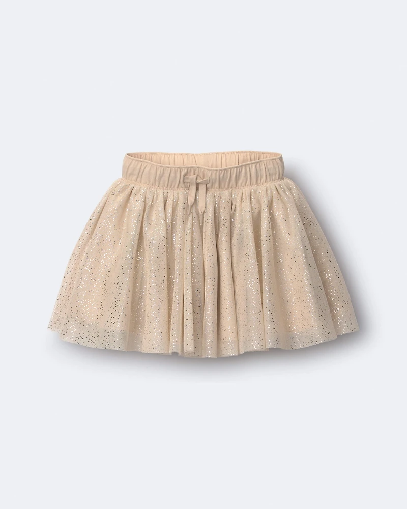 Toddler Girl Avenue Twirl™ Sparkly Mini Skirt - Cream