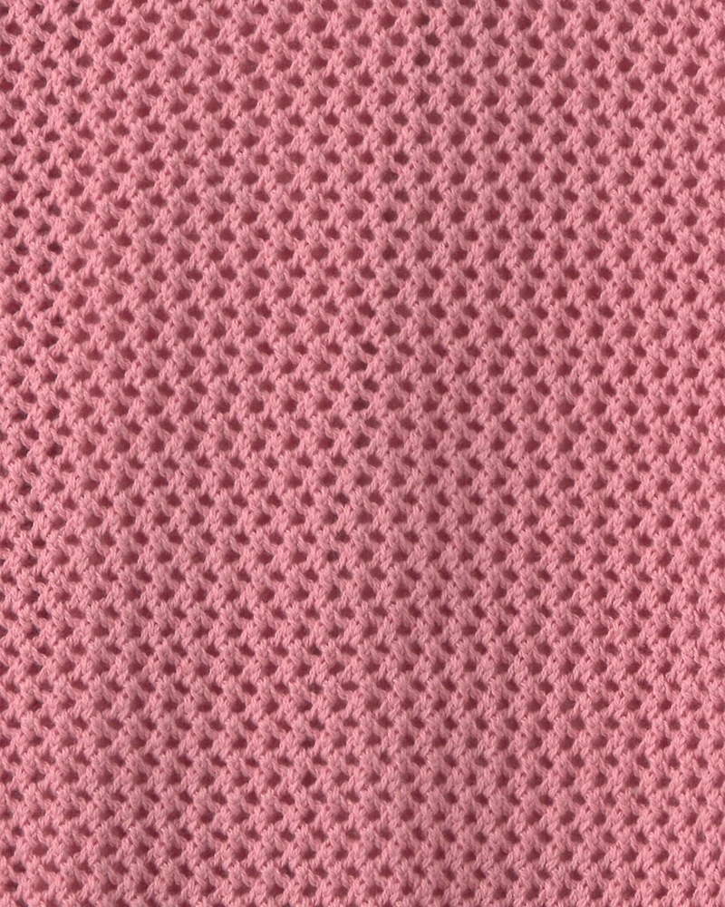 Girls 2-Piece Varsity Sweater - Pink/Cream