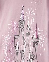 Girls Toddler Girl Disney© Castle Graphic Tee - Pink