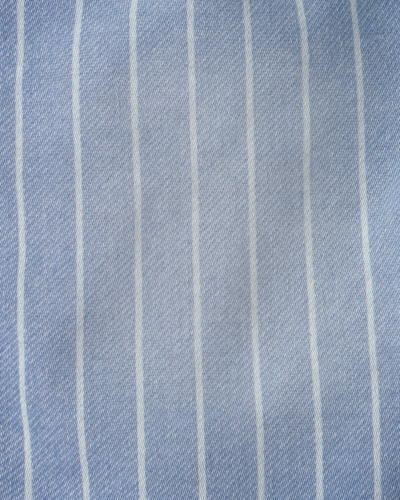 Toddler Boy Striped Denim Drawstring Shorts - Light Wash