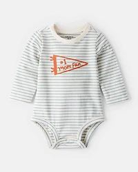 Baby Boy Mom Fan Long-Sleeve Graphic Bodysuit
