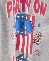 Toddler Boy USA Graphic Tank - Grey