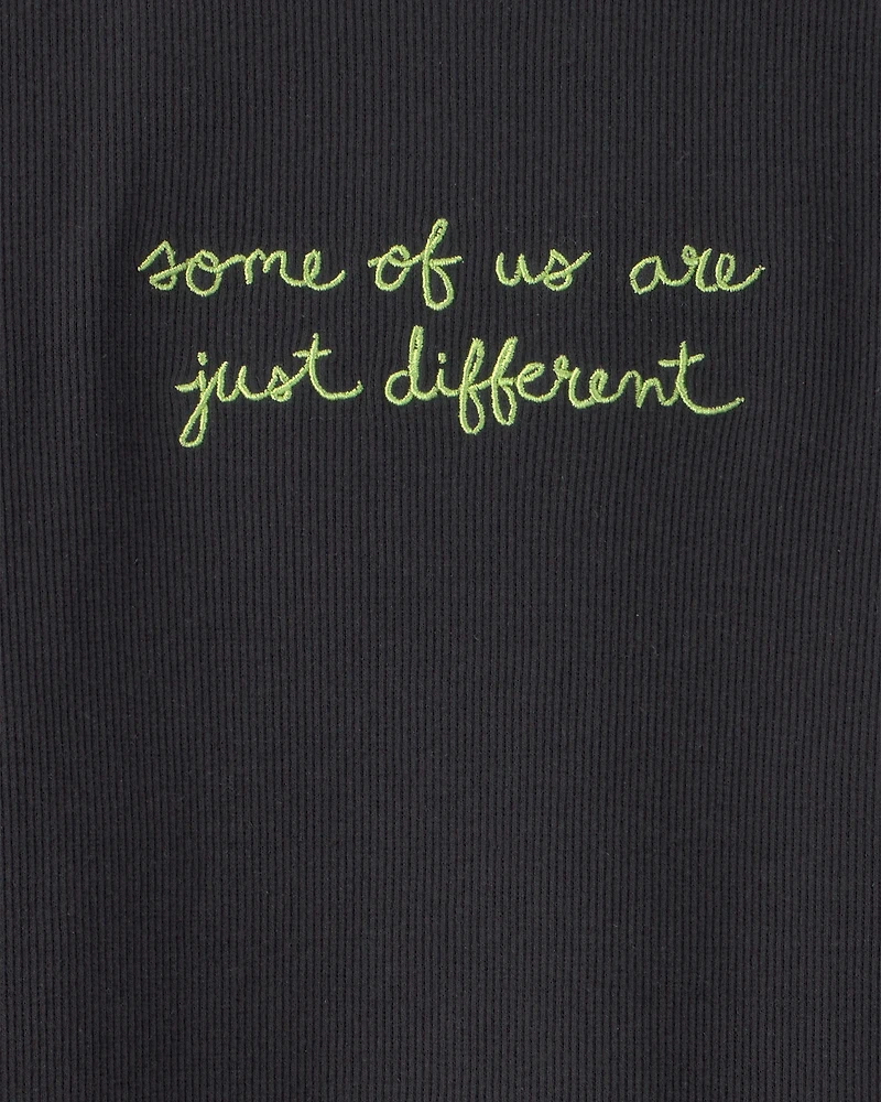 Girls Wicked Elphaba Rib Top - Black