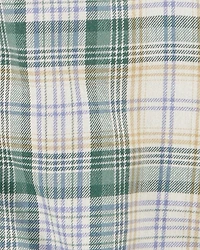 Baby Plaid Long-Sleeve Button-Down Bodysuit
