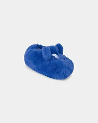 Boys Cozy Monster Slippers - Blue