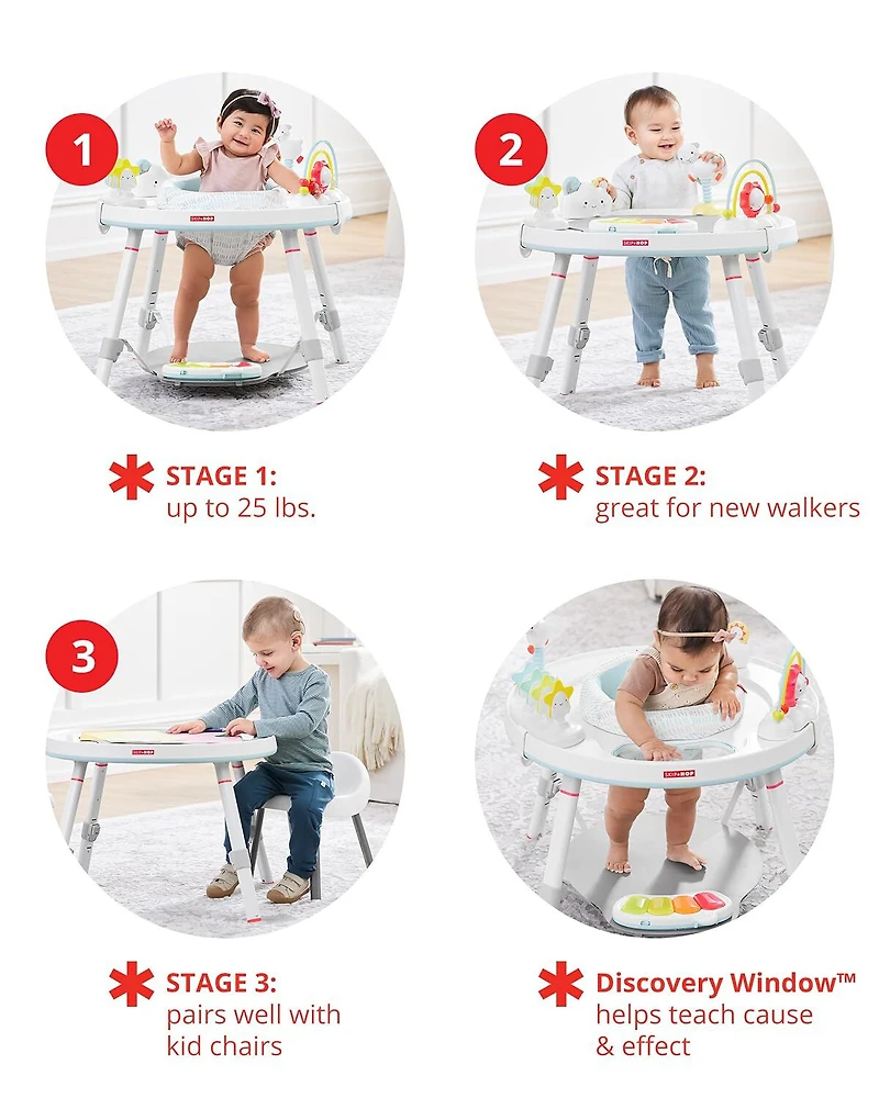 Silver Lining Cloud 3-in-1 Grow with Me Set with Activity Center & Toddler Chairs