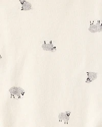 Baby Boy 3-Piece Striped Sheep Print Long-Sleeve Bodysuits & Pant Set - White/Black