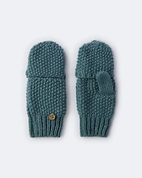 Toddler Neutral Foldover Mittens - Green