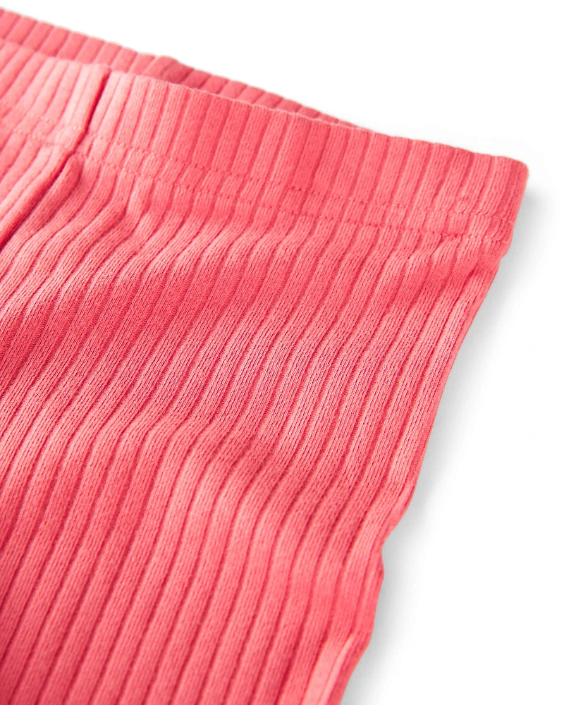 Toddler 2-Pack Organic Cotton Ribbed Pedal Shorts