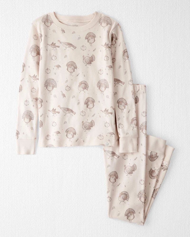 Kid Organic Cotton Pajamas in Turkey Trot Print