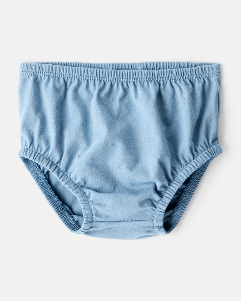 Baby Girl Floral Print Long-Sleeve Dress - Blue