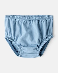 Baby Girl Floral Print Long-Sleeve Dress - Blue