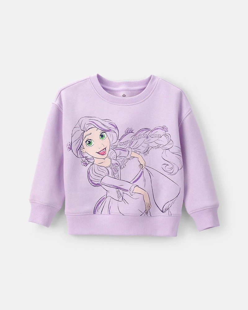 Toddler Girl 2-Piece Disney© Rapunzel Fleece Pullover Sweatshirt & Skort Set - Purple
