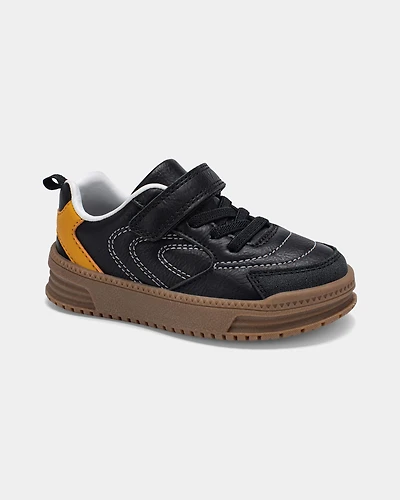 Toddler Boy Casual Sneakers - Black/Brown