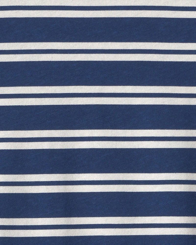 Toddler Boy Striped Long-Sleeve Tee - Navy Blue/White