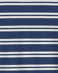 Toddler Boy Striped Long-Sleeve Tee - Navy Blue/White