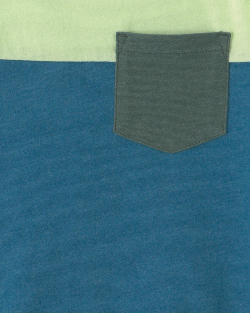 Toddler Boy Color Block Short-Sleeve T-Shirt - Blue/Green