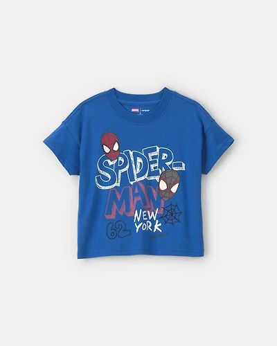 Toddler Boy 'New York' ©Marvel Spider-Man Graphic Tee - Blue