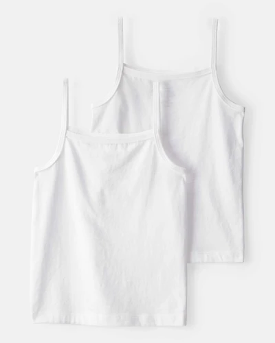 Girls 2-Pack Cami Tank Tops - White