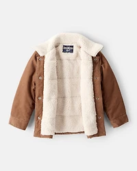 Toddler Boy Corduroy Long-Sleeve Fashion Jacket - Brown
