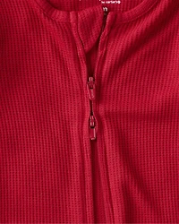 Baby Holiday Red PurelySoft Long-Sleeve Sleep & Play Pajamas - Red