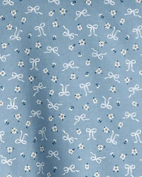 Toddler Girl 2-Piece Bow Print Cotton Long-Sleeve Hoodie & Pant Set - Blue