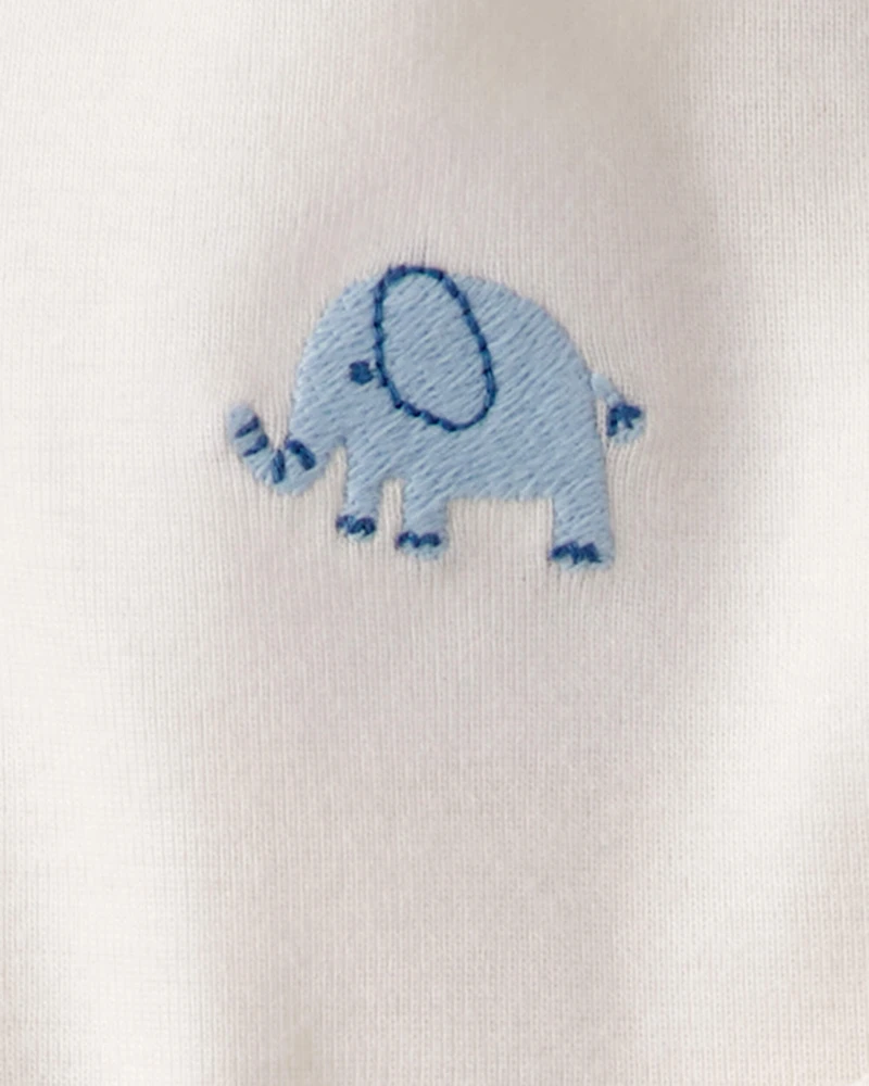 Baby Boy 5-Pack Animals Multipack Bodysuits - Ivory/Tan